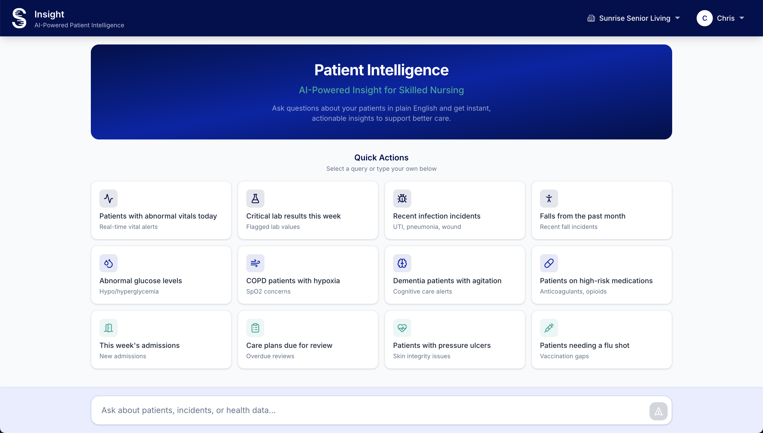 Insight - AI-Powered Patient Intelligence for Skilled Nursing